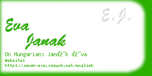 eva janak business card